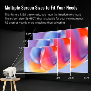 Projecteur portable R2 Pro avec mise au point automatique, système d'exploitation Android 9.0, prise en charge 4K, 400 lumens, stéréo HIFI pour applications de <span class=keywords><strong>streaming</strong></span> et cinémas à domicile - Product Image 5