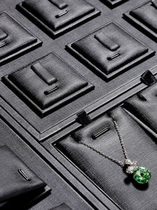 Plateau à bijoux en cuir noir de luxe personnalisé Jinsky, empilable, pour bracelets, colliers, bagues, présentoir à bijoux - Product Image 3