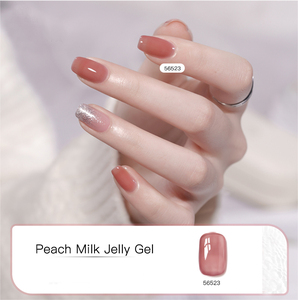 IBD Peach Milk Jelly Gel Atacado 15ml Profissional UV LED Nail Gel 8 Cores Alta Qualidade Mergulhe OEM/ODM Poly Nails Suprimentos - Product Image 3