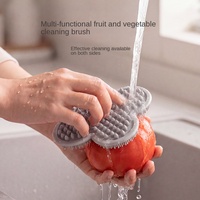 Siliconen borstel voor het reinigen van fruit en groenten, keuken multifunctioneel handmatig reinigingsgereedschap model C5093