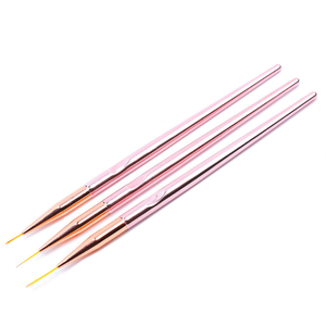 Rose Gold Handle Nylon Hair Nail Fine Liner Brush UV Gel Polish Painting <b>Pen</b> for Professional Manicure Art - Product Image 3