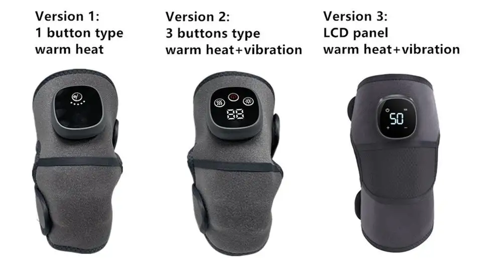 Rodillera Masajeador de calentamiento de rodilla con compresa caliente de 5 niveles para rodilla fría Caliente 3 modos de vibración para masaje de acupuntura articular