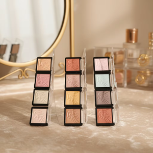 Paleta Cuadrada Transparente de 12 Colores, Iluminador en Polvo Prensado, Bronceador <span class=keywords><strong>con</strong></span> Logotipo Personalizado, Iluminador de Marca Privada, Mineral TT - Product Image 6