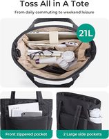 Sac fourre-tout léger et matelassé avec compartiments, sac à bandoulière, sac à main pour les voyages, le travail, la salle de sport |   Léger, moelleux, idéal pour les voyages et le travail