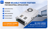 Convertisseur DC-DC SD-350 350W, 19-144V vers 12V/24V/48V, sortie simple, isolation 1500VAC, alimentation industrielle à courant élevé 60A