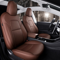 Housses de siège de voiture en cuir véritable personnalisées complètes directes d'usine pour Tesla modèle 3/modèle Y/modèle S/modèle X