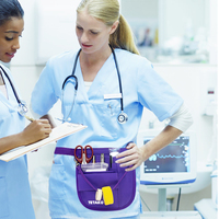 Sac banane utilitaire pour infirmière, multi-compartiments, sac de ceinture médical, organisateur pour infirmières avec porte-stéthoscope et porte-ruban adhésif