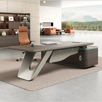 Ensemble de chaises de bureau exécutives modernes minimalistes de luxe pour le bureau du PDG/directeur, PVC personnalisable, usage commercial