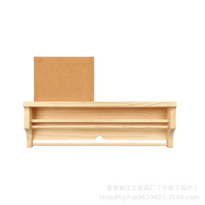 Cross-border commemorative coin display rack, single-layer flat wooden display rack, <b>pine</b> wood burnished finish coin storage - Product Image 4
