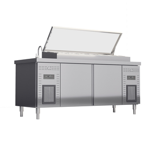 Stazione di preparazione <span class=keywords><strong>Pizza</strong></span> commerciale Workstation Sandwich <span class=keywords><strong>e</strong></span> <span class=keywords><strong>Pizza</strong></span> stazione di preparazione <span class=keywords><strong>Pizza</strong></span> espositore da banco - Product Image 4