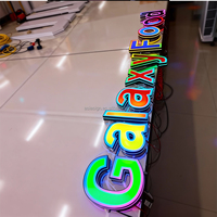 Letreros Luminosos de Acrílico Líquido 3D RGB a Todo Color con Control por Aplicación Personalizada para Edificios con Transformador