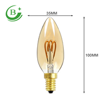 Lampe à filament T125 de style rétro de haute qualité, ampoule LED à culot E27 B22