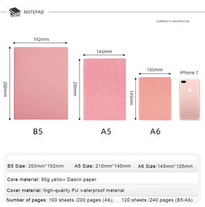 Diario de papel de cuaderno de cuero PU A5 personalizado para material escolar y de oficina - Product Image 6