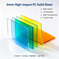 Plaque en polycarbonate solide sur mesure OEM, 100 % matière vierge, résistante aux UV, pour panneau PC de toit ouvrant ou auvent