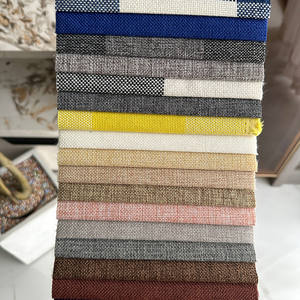 Minimalistische geruite verduisterende linnen/katoenen stof, medium gewicht, effen weving, 220 gsm, geschikt voor handtassen, kussens, autokleding & bankbekleding - Product Image 4