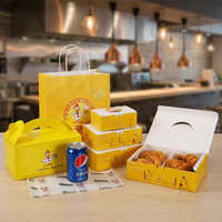 Usine directement emballages d'aliments à emporter boîte de poulet frit avec logo personnalisé pour restaurants
