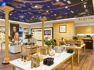 เฟอร์นิเจอร์ตกแต่งร้านเครื่องสำอางแบบกำหนดเอง ตู้โชว์น้ำหอม เคาน์เตอร์เครื่องสำอาง ชั้นวางสินค้า อุปกรณ์ตกแต่งร้านค้าแบบครบวงจร - Product Image 1