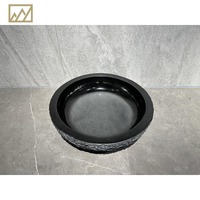 Évier rond en granit noir absolu KINGS-WING, taille 43*43*13 cm, haute qualité, livraison rapide, modèle D31