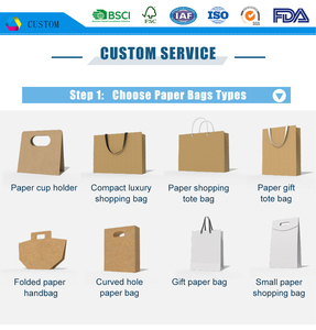 Sacs en papier kraft <span class=keywords><strong>de</strong></span> luxe sur mesure pour la restauration rapide à emporter, avec fond carré, couleurs personnalisées, laminage, caractéristiques haut <span class=keywords><strong>de</strong></span> gamme - Product Image 4