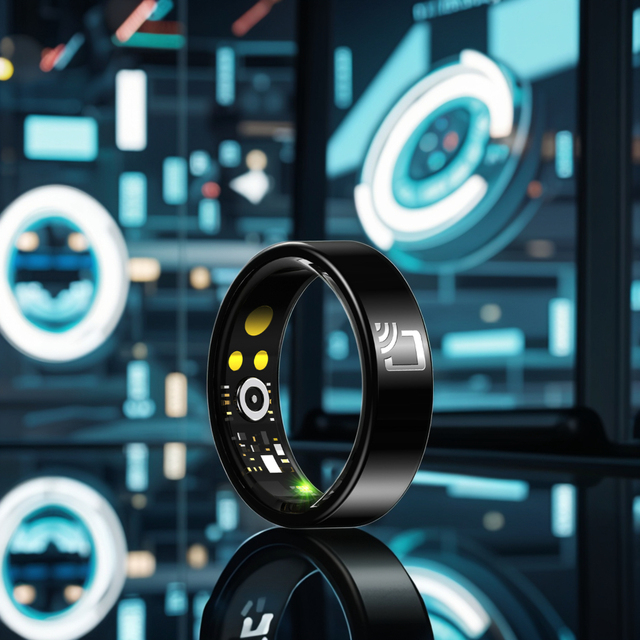 Smart Ring Android NFC Fitness and Wellness Tracker with Heart Rate Tracking Sleep Monitoring IP68 Waterproofing