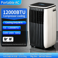 Climatiseur portable 14000 BTU 3-en-1 : refroidissement, chauffage, déshumidificateur, haute efficacité classe A++, écologique R290, usage domestique
