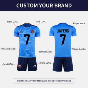 Maillot d'entraînement de football uni pour hommes en gros 2025, polyester à séchage rapide, uniforme de football personnalisé à 100% - Product Image 6