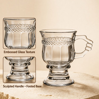 Tasse à café en verre avec anse pour Irish Coffee et Latte, idéale pour café, restaurant, bar, 134 ml et 231 ml