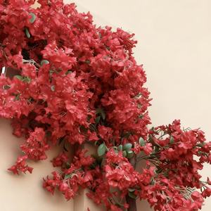 Fleurs <span class=keywords><strong>en</strong></span> soie Bougainvilliers artificielles <span class=keywords><strong>en</strong></span> forme de triangle, fleurs de prune Bougainvilliers pour la décoration de mariage - Product Image 3