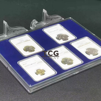 TCG Logo Personnalisé Acrylique NGC PCGS Pièce De Monnaie Graded Dalle Souvenir Pièce De Monnaie Collectée Présentoir Avec Aimant Fort