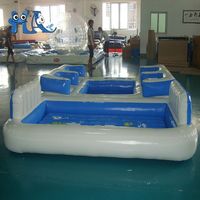 Plateforme flottante gonflable étanche à bas prix d'usine pour rassemblements multi-personnes, piscine en PVC