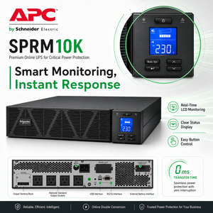 UPS Schneider <span class=keywords><strong>APC</strong></span> SPRM1K de 1KVA y 2U para Montaje en Rack, UPS en Línea Serie SP con Batería de Plomo-Ácido para Rack de Servidores y Gabinete de Red - Product Image 4