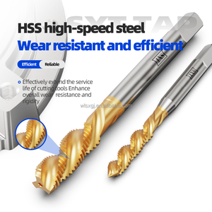 Titanio rivestito HSS spirale flauto vite di filettatura rubinetti trapano utensili per macchine metalli M2 ~ M12 metrica strumenti di maschiatura - Product Image 4