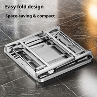 Table pliante moderne en acier inoxydable, portable, pour pique-nique, camping, extérieur, intérieur, salle à manger, travail, surface antidérapante, mobilier de maison