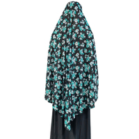 Foulard de tête en polyester doux et élastique pour femme, Hijab de mode, Châle floral à sequins, Khimar long instantané, Voile musulman, Modèle tendance