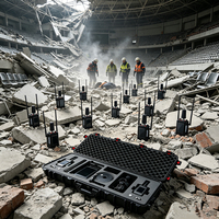 Détecteur de vie multimodale visuel et acoustique avec filtre à 25 niveaux, fréquence 10000 Hz, outil de recherche de survivants en cas de effondrement de bâtiments