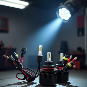 Kit de bombillas de xenón HID H4 de 12V CC de doble haz con arnés de cableado para conversión de faros de coche - Product Image 3