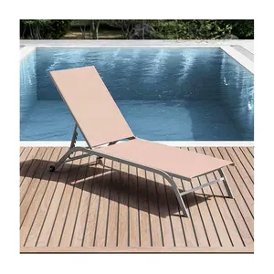 LIFE ART Modern KD Mail-Order Package Outdoor Sun Loungers Chaise Lounge Furniture With Wheel