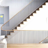 Blh-36 Garde-corps de fenêtre en fer forgé haut de gamme, grille de balustrade de fenêtre en fer, garde-corps d'escalier incurvé en fer forgé pour maison et