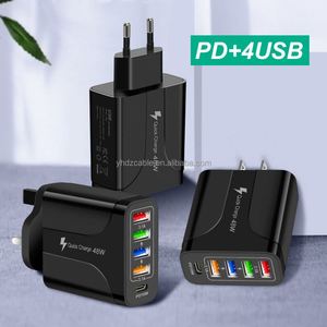 <b>Type</b>-<b>C</b> 5-in-1 Fast Charging Station Multi-Port USB+PD Travel Charging Head for USB Wall <b>Charger</b> for Mobile Phones UK/EU/US <b>Plug</b> - Product Image 6