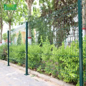 Chất lượng cao 3D cong dây lưới hàng rào sắt không thấm nước/Thép cổng vườn với bảo trì thấp hình tròn lỗ vuông an ninh