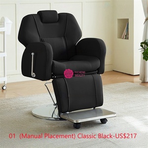 Sillón de Barbería Moderno Belmont Gris de Yicheng Beauty, Nuevo Estilo, Sillón de Peluquería de Cuero Sintético en Venta - Product Image 2