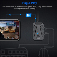 Pack Combo Convertisseur de Jeu Mobile X Mix Master 7-en-1 avec Clavier et Souris RGB pour Android, Adaptateur de Jeu à Charge Rapide