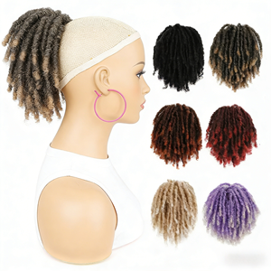 Queue de cheval bouclée et volumineuse en fibre haute température, <span class=keywords><strong>avec</strong></span> pointe en U, portable et facile à appliquer - Product Image 1