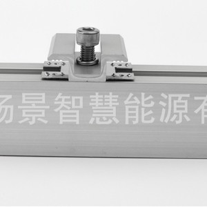 Plaque de mise à la terre pour protection contre la foudre photovoltaïque, double borne, en acier inoxydable 3040, pour montage sur rail en aluminium - Product Image 1