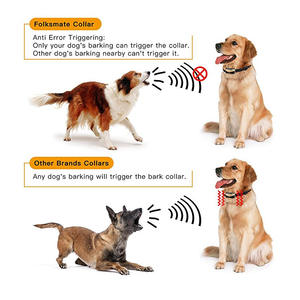 Oplaadbare regendichte hondentrainingshalsband Slim digitaal display Trillen USB-oplaadbaar Anti-blaf Elektrische schoktrainer - Product Image 6