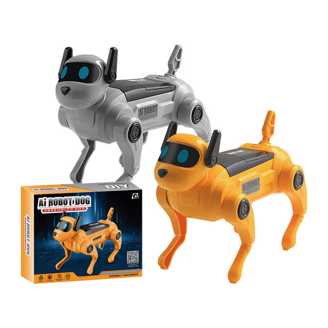 JUNRONG Discount Smart Robot Dog DIY Interactive STEM Pet with Voice Control AI Command Robotic Dog for Kids