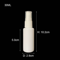 Flacon pulvérisateur en HDPE blanc en gros, capacités de 10 ml et 100 ml, pulvérisateur à pompe latérale anti-lumière, sous-flacon pour parfum et alcool