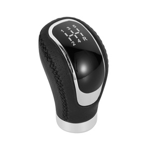 Pomo de Palanca de Cambios de Cuero Negro Cosido a Mano, Ergonómico, para Transmisión Manual, Repuesto de Accesorio Interior para Automóvil - Product Image 1