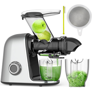 Extracteur de jus centrifuge puissant 1000W, machine à jus électrique à haut rendement, fonction inversée, faible bruit, double usage domestique - Product Image 1