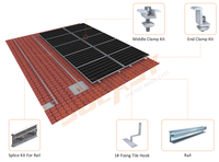 Support de fixation solaire pour toiture, résistant à la corrosion, installation rapide, léger, pince de montage photovoltaïque pour tuiles en céramique ou ardoise